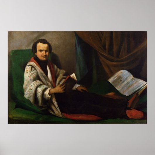 Victor Hugo op zijn divan, c.1830-40 Poster (Voorkant)