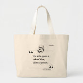 Victor Hugo Open School door Quote Grote Tote Bag (Voorkant)