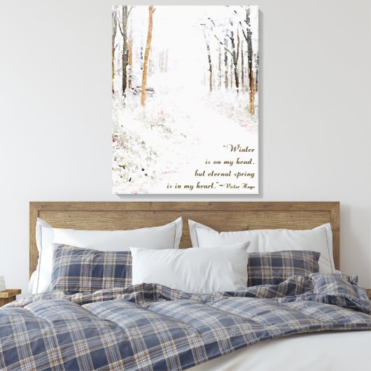 Victor Hugo over de winter Canvas Afdruk (Insitu (Slaapkamer))