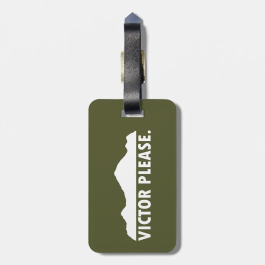 Victor Idaho Alsjeblieft Bagagelabel (Achterkant verticaal)