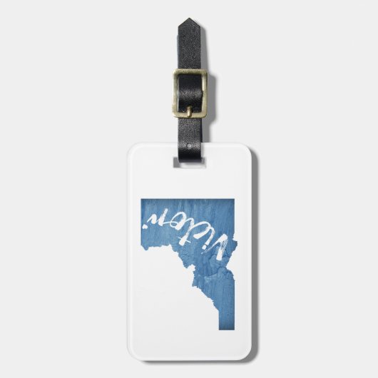 Victor Idaho Wood Grain Bagagelabel (Voorkant verticaal)