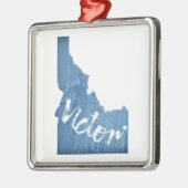 Victor Idaho Wood Grain Metalen Ornament (Links)