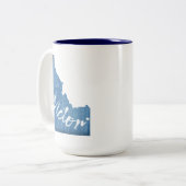 Victor Idaho Wood Grain Tweekleurige Koffiemok (Voorkant links)