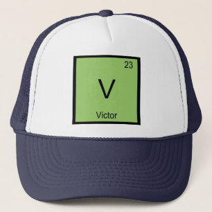 Victor Name Chemistry Element Periodic Table Trucker Pet