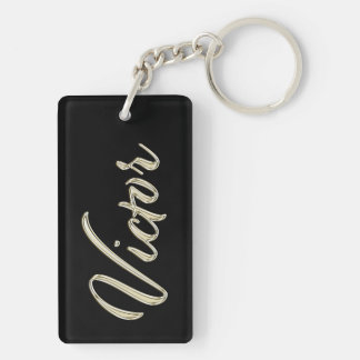 Victor Name whitegold Schlüsselanhänger Anhänger Sleutelhanger