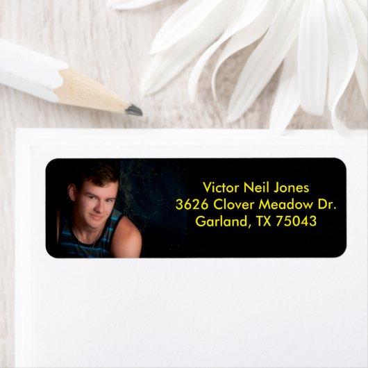 Victor Neil Jones retouradreslabel Etiket (Insitu)