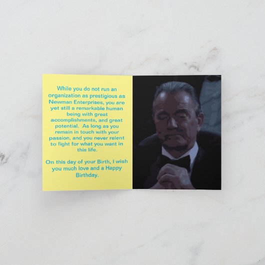 Victor Newman Verjaardagskaart Kaart (Binnen)