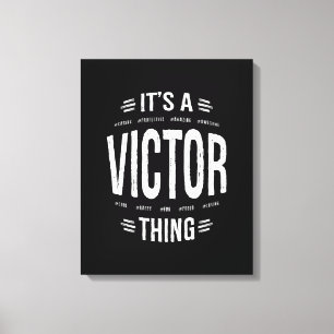 Victor Persoonlijke naam Birthday Gift Canvas Afdruk