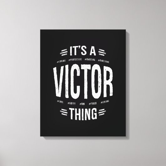 Victor Persoonlijke naam Birthday Gift Canvas Afdruk (Voorkant)
