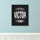 Victor Persoonlijke naam Birthday Gift Canvas Afdruk (Insitu (Houten vloer))