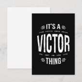 Victor Persoonlijke naam Birthday Gift RSVP Kaartje (Voorkant / Achterkant)