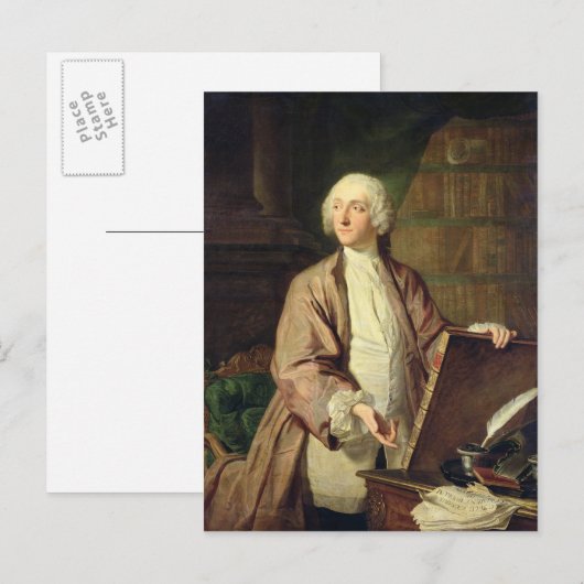 Victor Riquetti , Marquis of Mirabeau, 1743 Briefkaart (Voorkant / Achterkant)