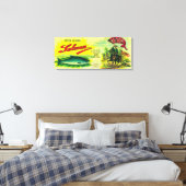 Victor Salmon can LabelYes Bay, AK Canvas Afdruk (Insitu (Slaapkamer))