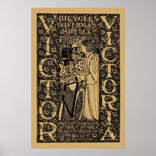 Victor, Victoria fietsadvertentie Poster (Voorkant)