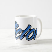 Victor Vorname Name blue Tasse Kaffeetasse Koffiemok (Voorkant rechts)