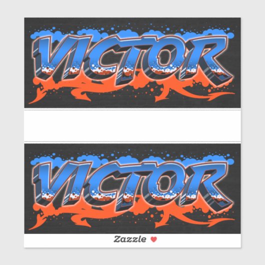 Victor Vorname Name Graffiti Aufkleber Sticker (Vel)