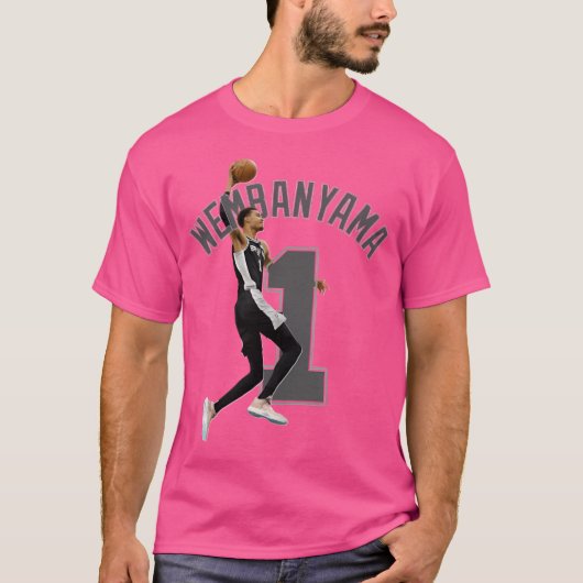 Victor Wembanyama 1 Basketbal T-shirt (Voorkant)