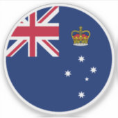 Victoria Australia Flag Sticker (Voorkant)