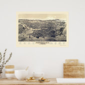 Victoria, BC, Canada Panorama - 1889 Poster (Keuken)
