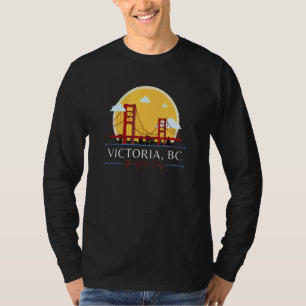 Victoria BC Golden Gate-brug Slechte Geografie Hum T-shirt