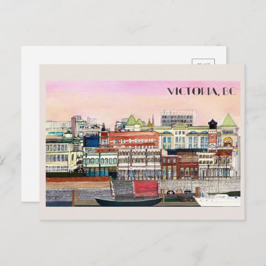 Victoria BC Metropolitan Travel Briefkaart (Voorkant / Achterkant)