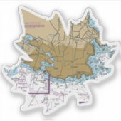 Victoria BC Nautical Chart Sticker (Voorkant)