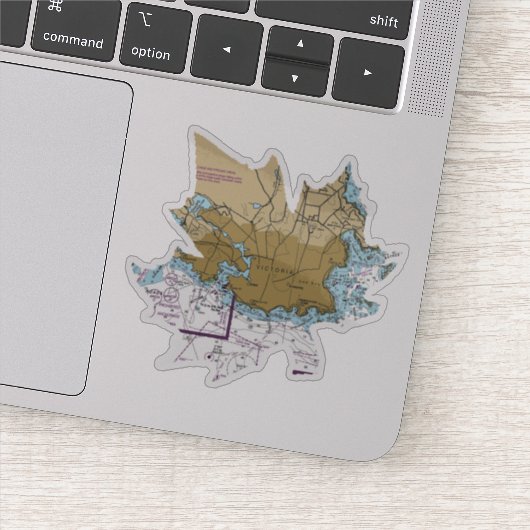 Victoria BC Nautical Chart Sticker (Detail)