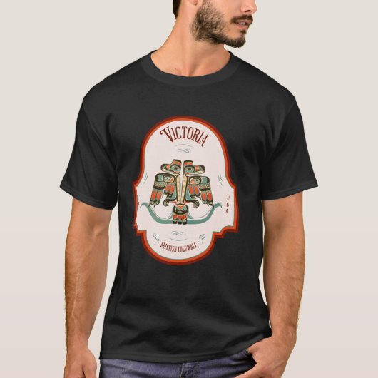 Victoria BC Thunderbird Art Pacific Northwest Nati T-shirt (Voorkant)
