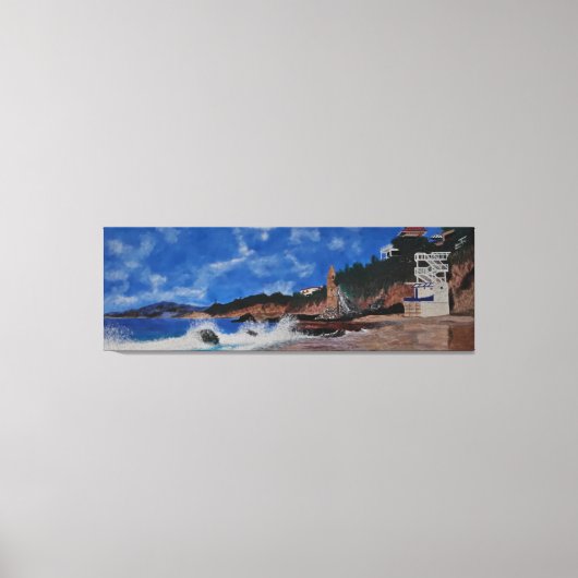 Victoria Beach Laguna pirates tower Canvas Afdruk (Voorkant)