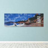 Victoria Beach Laguna pirates tower Canvas Afdruk (Insitu (Houten vloer))