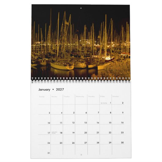 Victoria bij nacht kalender (Jan 2027)