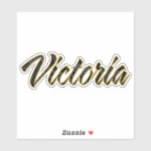 Victoria black gold Lettering Aufkleber Sticker (Vel)