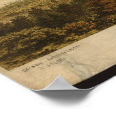 Victoria British Columbia 1860 Antiek Panorama Poster (Hoek)