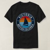 Victoria British Columbia BC  Sailboot Retr T-shirt (Design voorkant)