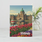 Victoria British Columbia Canada Reizen Feestdagenkaart (Staand voorkant)