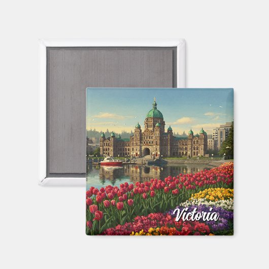Victoria British Columbia Canada Reizen Magneet (Voorkant / Achterkant)