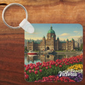 Victoria British Columbia Canada Reizen Sleutelhanger (Voorkant)