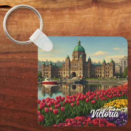 Victoria British Columbia Canada Reizen Sleutelhanger (Voorkant)