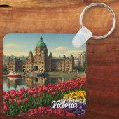 Victoria British Columbia Canada Reizen Sleutelhanger (Achterkant)