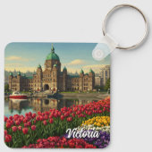 Victoria British Columbia Canada Reizen Sleutelhanger (Achterkant)