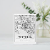 Victoria British Columbia Canada Travel City Map Briefkaart (Staand voorkant)