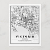 Victoria British Columbia Canada Travel City Map Briefkaart (Voorkant)