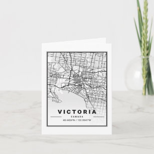 Victoria British Columbia Canada Travel City Map Kaart