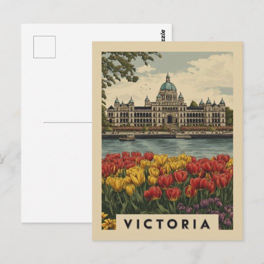 Victoria British Columbia Reizen Briefkaart (Voorkant / Achterkant)