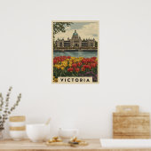  Victoria British Columbia Reizen Poster (Keuken)