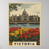  Victoria British Columbia Reizen Poster (Voorkant)