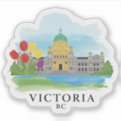  Victoria British Columbia Reizen Sticker (Voorkant)
