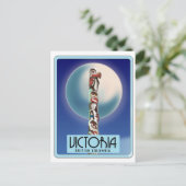 Victoria British Columbia Totem Pole. Briefkaart (Staand voorkant)