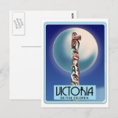 Victoria British Columbia Totem Pole. Briefkaart (Voorkant / Achterkant)