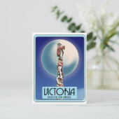 Victoria British Columbia Totem Pole. Briefkaart (Staand voorkant)